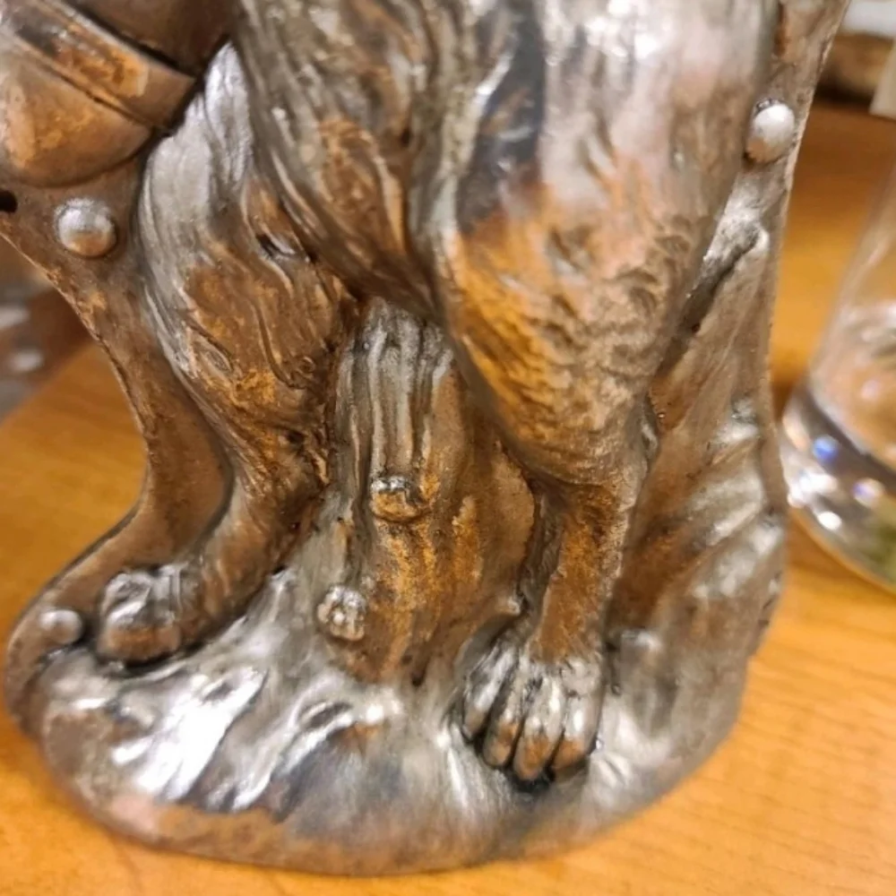 Vintage Antique Style Bunny Rabbit Faux Chocolate Tin Mold Silver Easter Spring